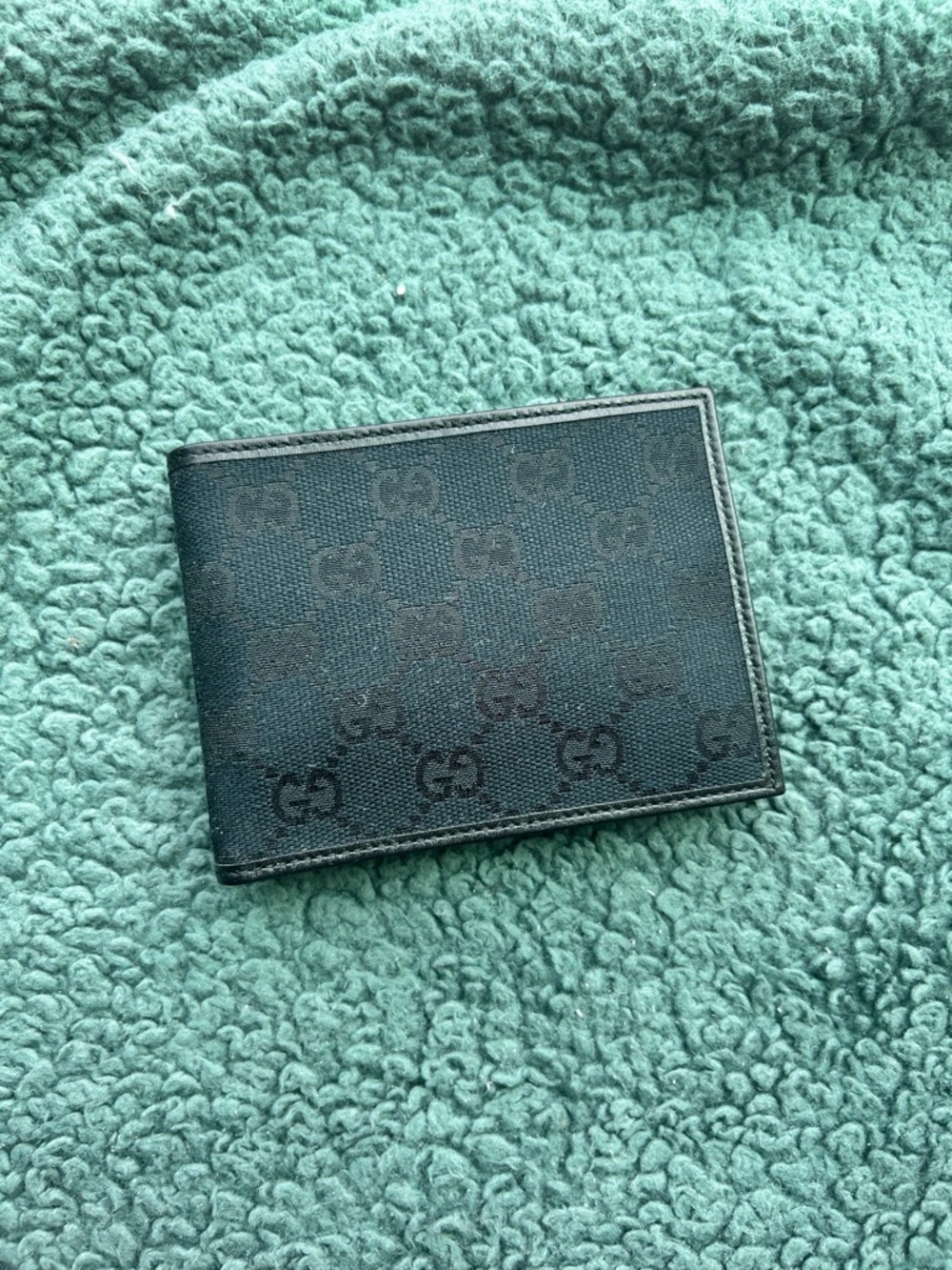 NWT Gucci Authentic Men’s Canvas Bifold Wallet Black